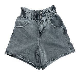 VERVET Elastic Waist High Rise Black Jean Shorts Womens Size XS